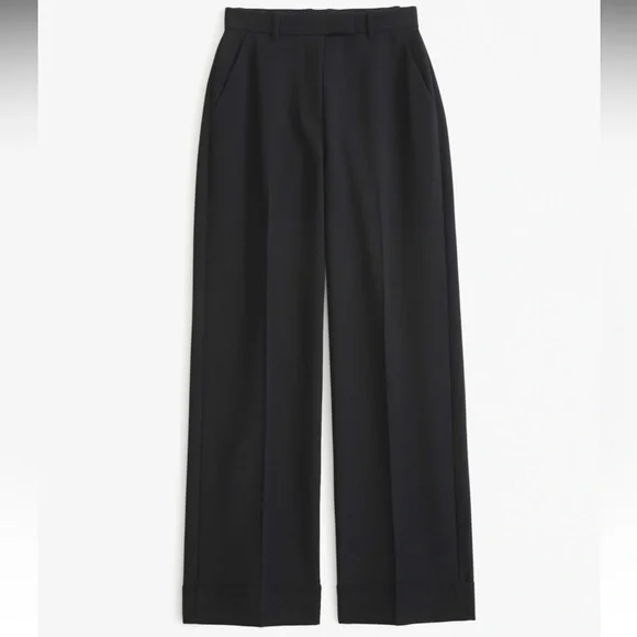 Abercrombie Cuffed Hem Tailored Wide Leg Pants - Picture 6 of 7